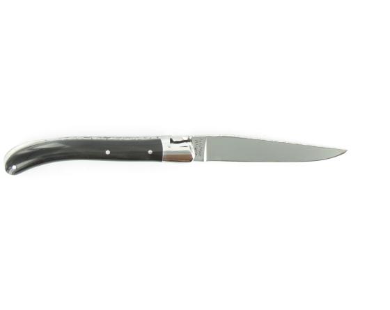Laguiole Pocket Buffle Poli - Lame Guillochée Couteau de Poche - Laguiole par Fontenille Pataud