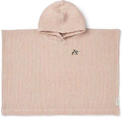 LIEWOOD Paco Badeponcho Stripe, Tuscany Rose/ Creme de la Creme
