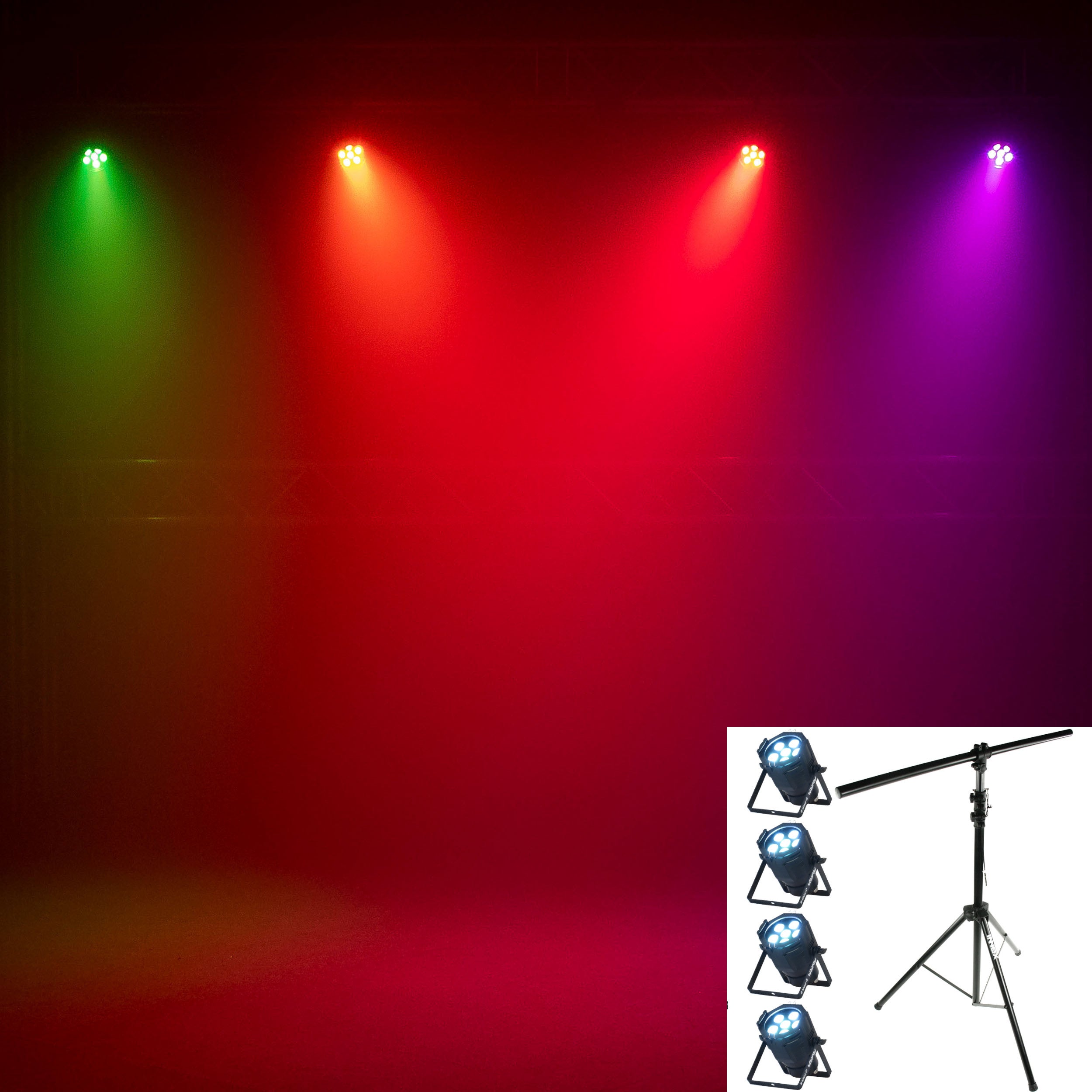 Ayra Q-Par 6 complete LED licht set