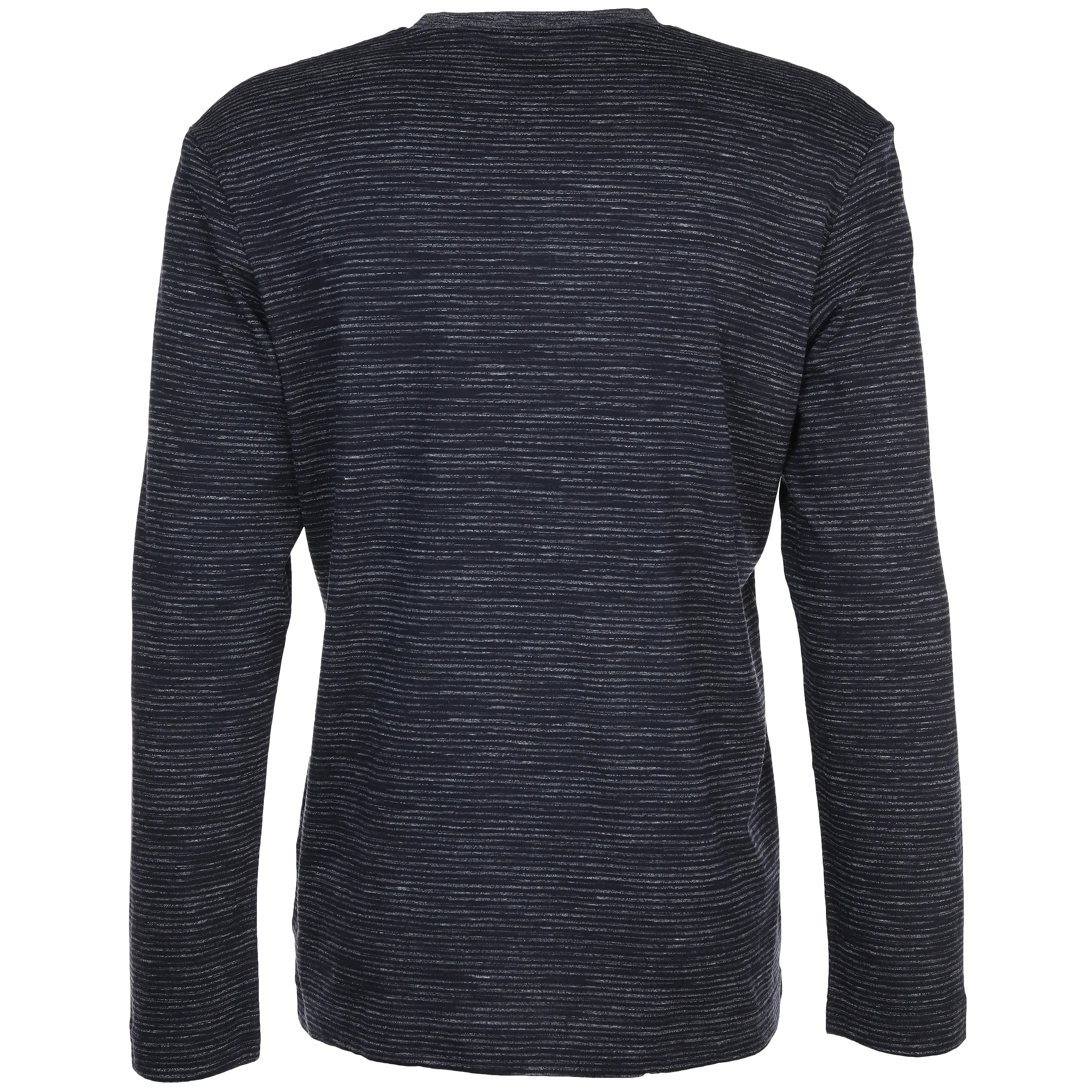 Herren Langarmshirt mit Serafino-Ausschnitt