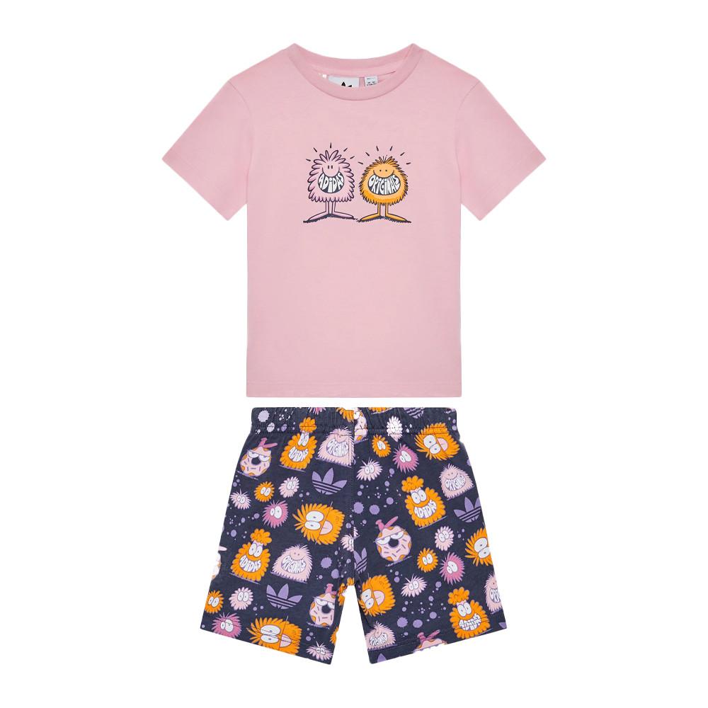 Adidas Ensemble short Rose Fille Adidas Set