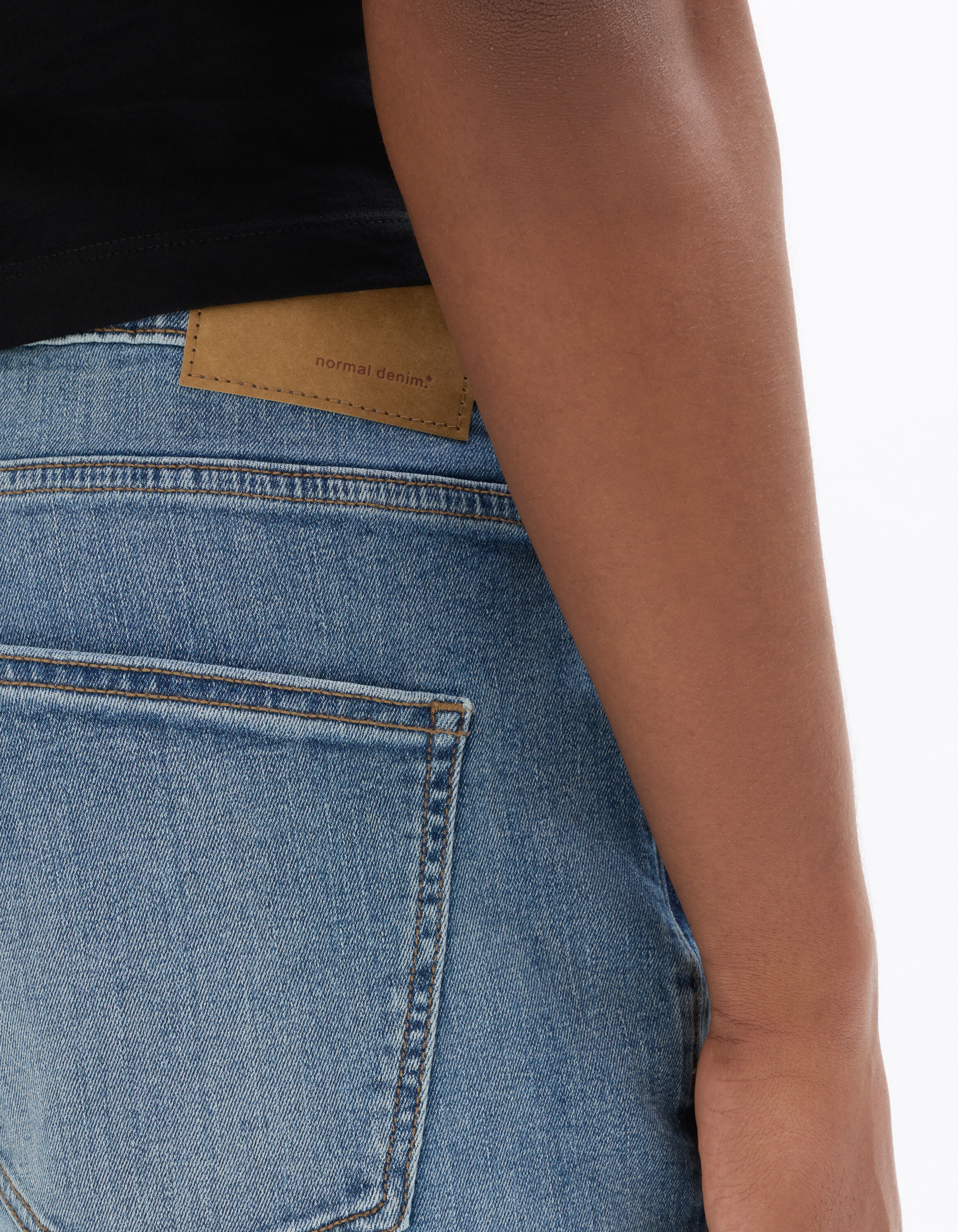 Jean straight coton stretch - bleu clair