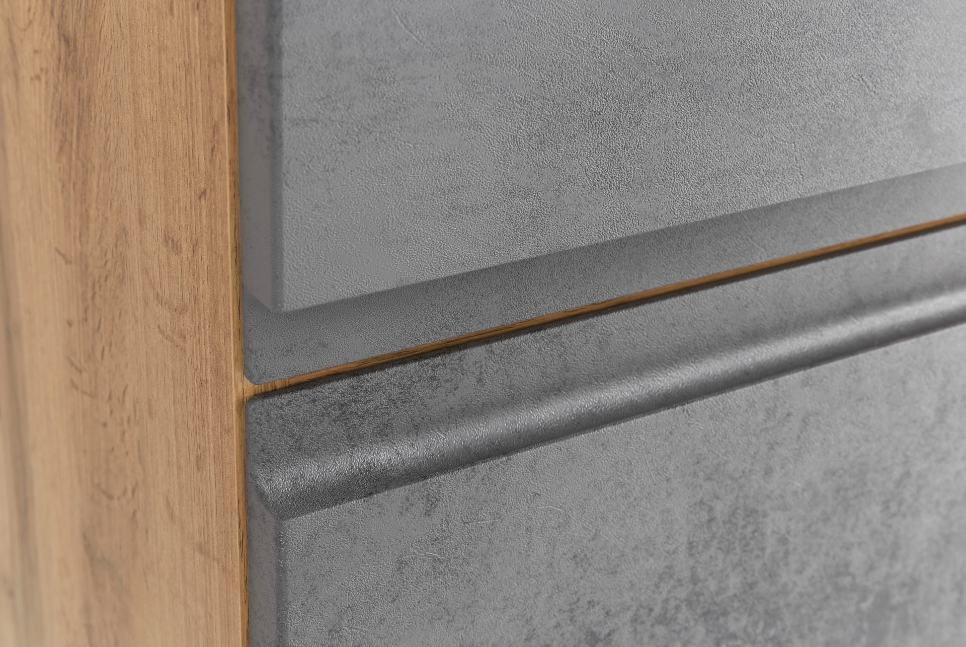 Hochschrank Gent hellgrau B/H/T 65x180x35 cm