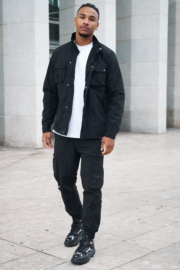 Veste en toile noir