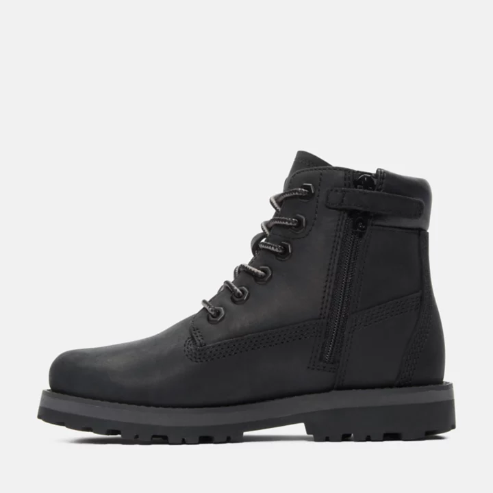 6-inch Boot Courma Kid à zip latéral junior en noir