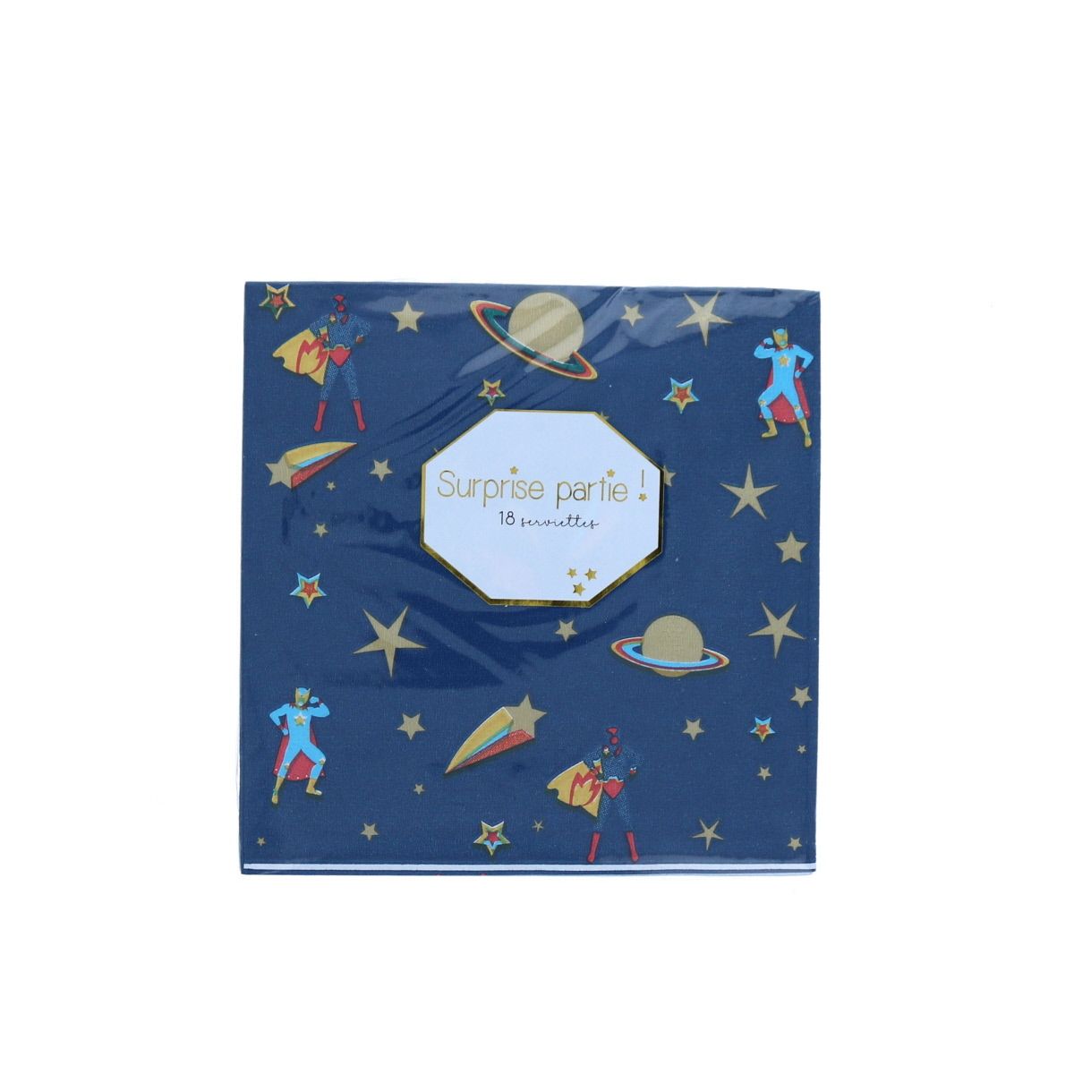 Lot de 18 serviettes Super-héros Surprise Partie !
