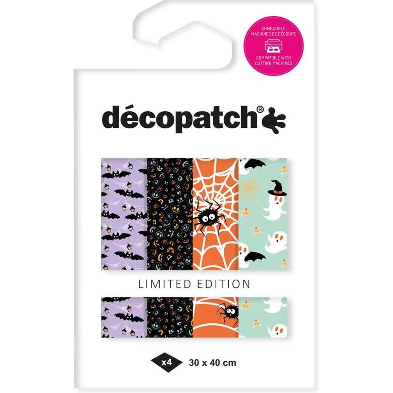 Assortiment de 4 papiers Foil Noël - Halloween - Assortiment