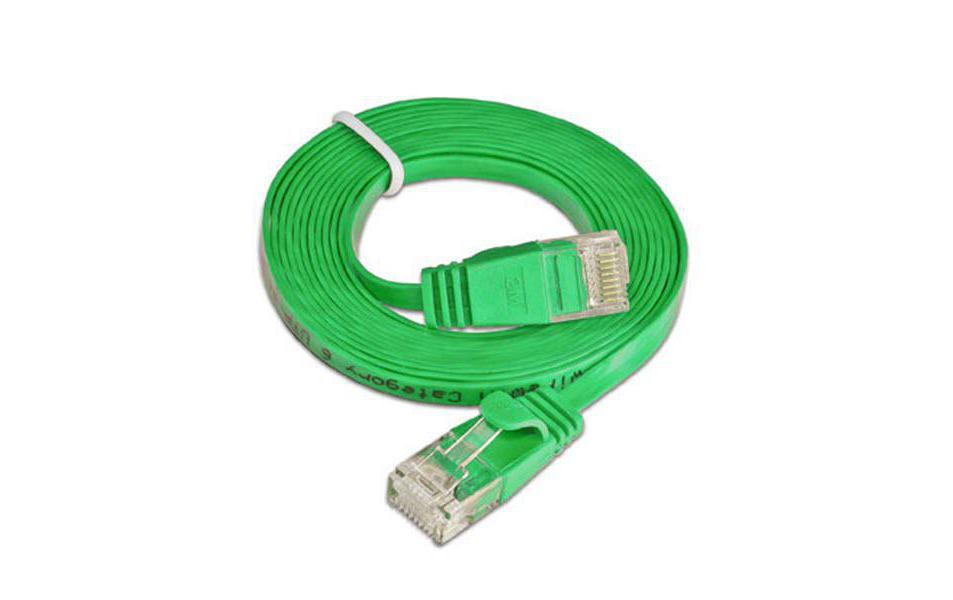 Slimpatchkabel RJ-45 - RJ-45, Cat 6, UTP, 1.5 m, GrünUnscreened/Unshielded Twisted-Pair-Kabel (UTP) mit Klinkenschutz