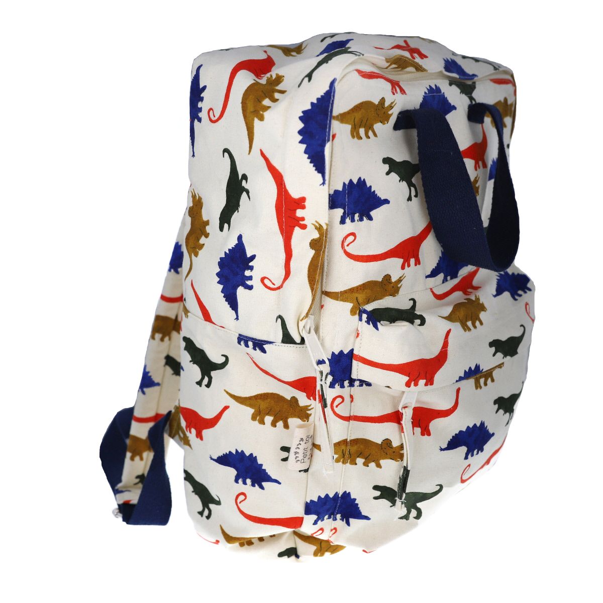 Sac à dos enfant double poignées bleues Dinosaures Petit toi