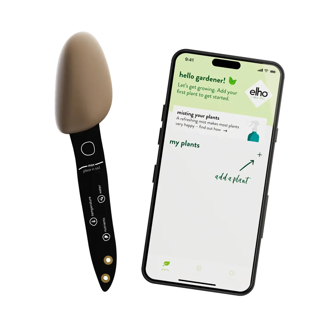 Elho Smart Pebble - Bruin - L 5 x B  x H 17 cm - Binnen