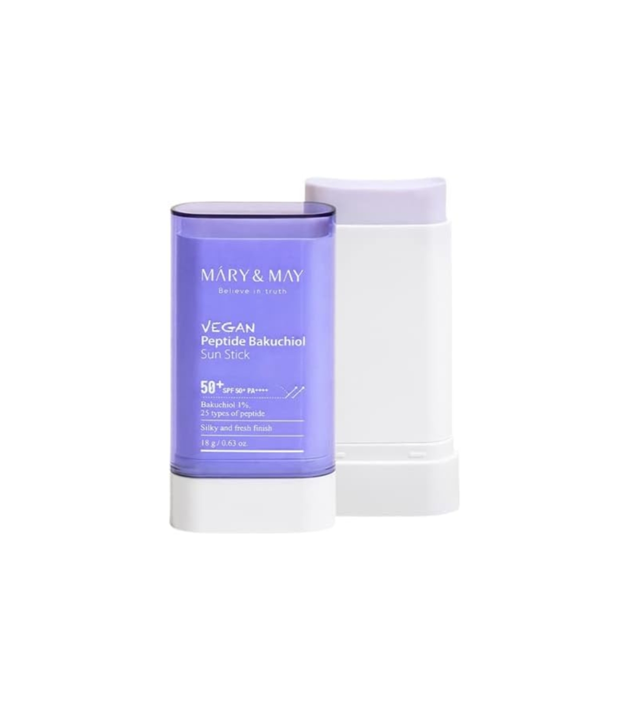 Mary & May - Protetor solar em bastão SPF50+ PA++++ Vegan Peptide Bakuchiol
