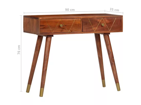 Table console 90x35x76 cm Bois d'acacia massif