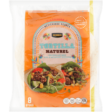 Jumbo Tortilla Naturel 8 Stuks