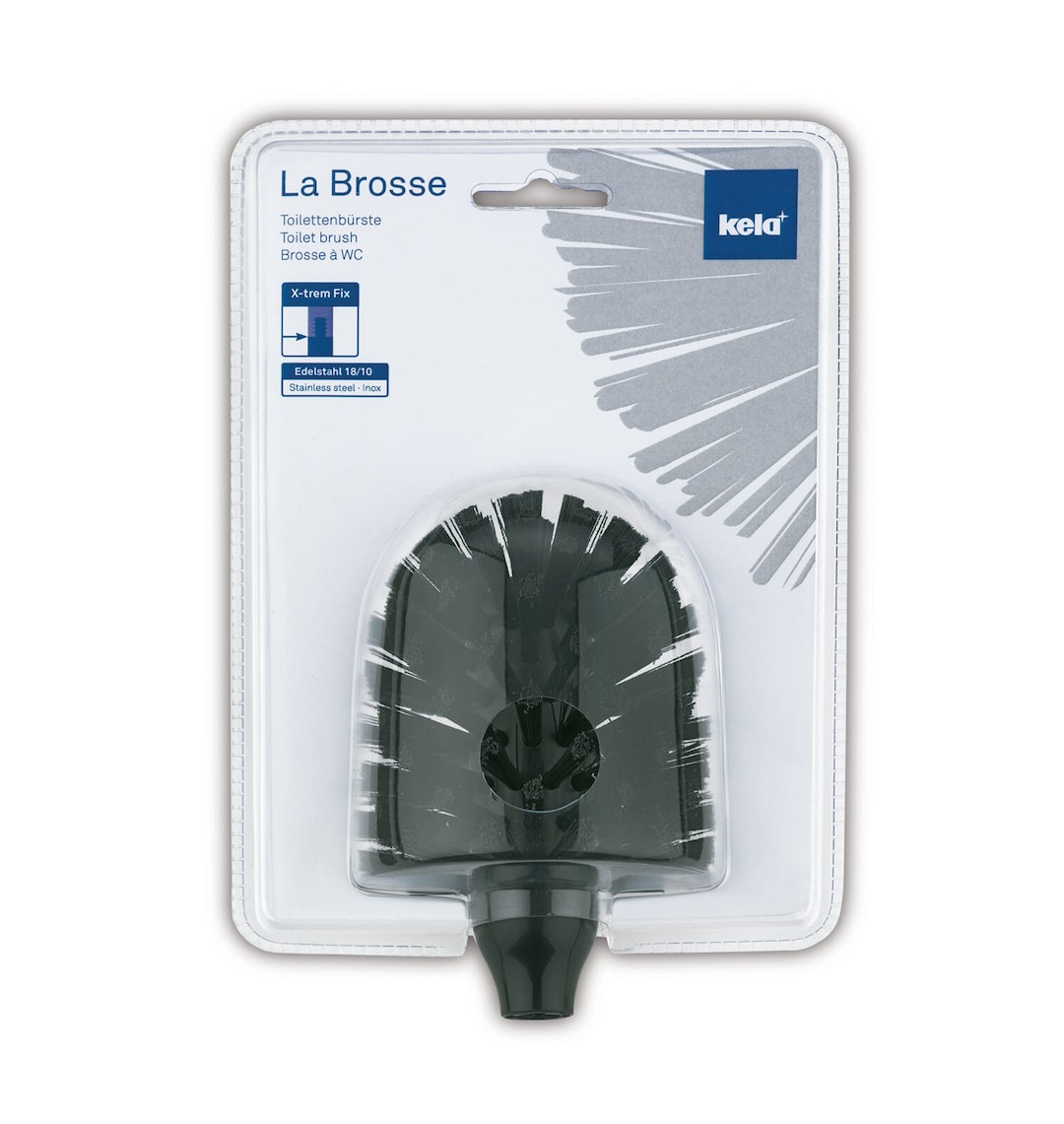 kela WC-Bürstenkopf LA BROSSE 8 cm Kunststoff schwarz