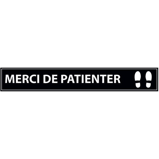 Marquage au sol adhésif - Merci de patienter - 700x100mm