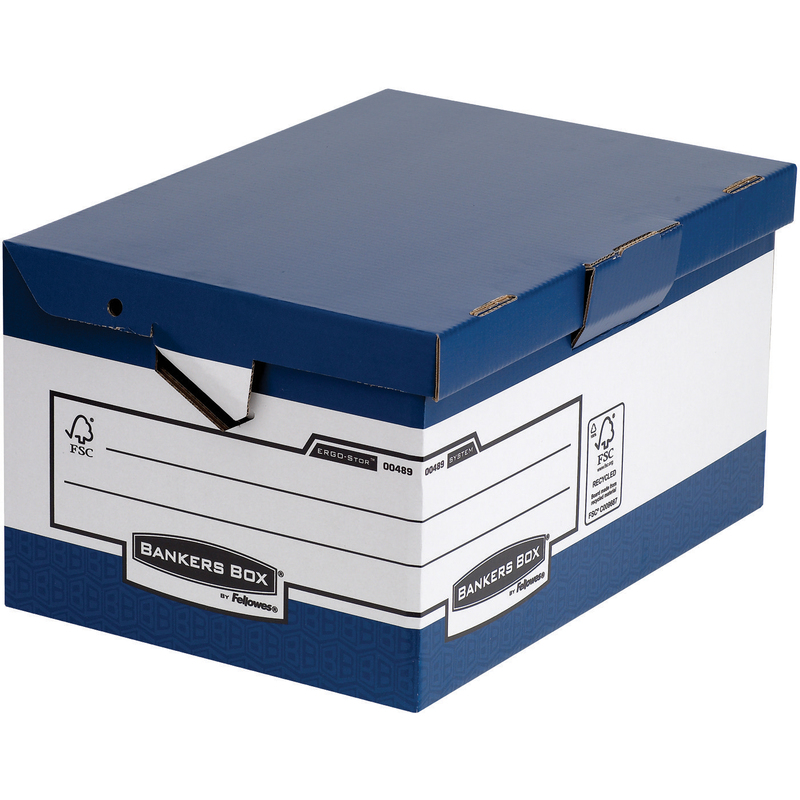 Fellowes Aufbewahrungsbox Bankers Box® Maxi 0048901 , blau/weiss