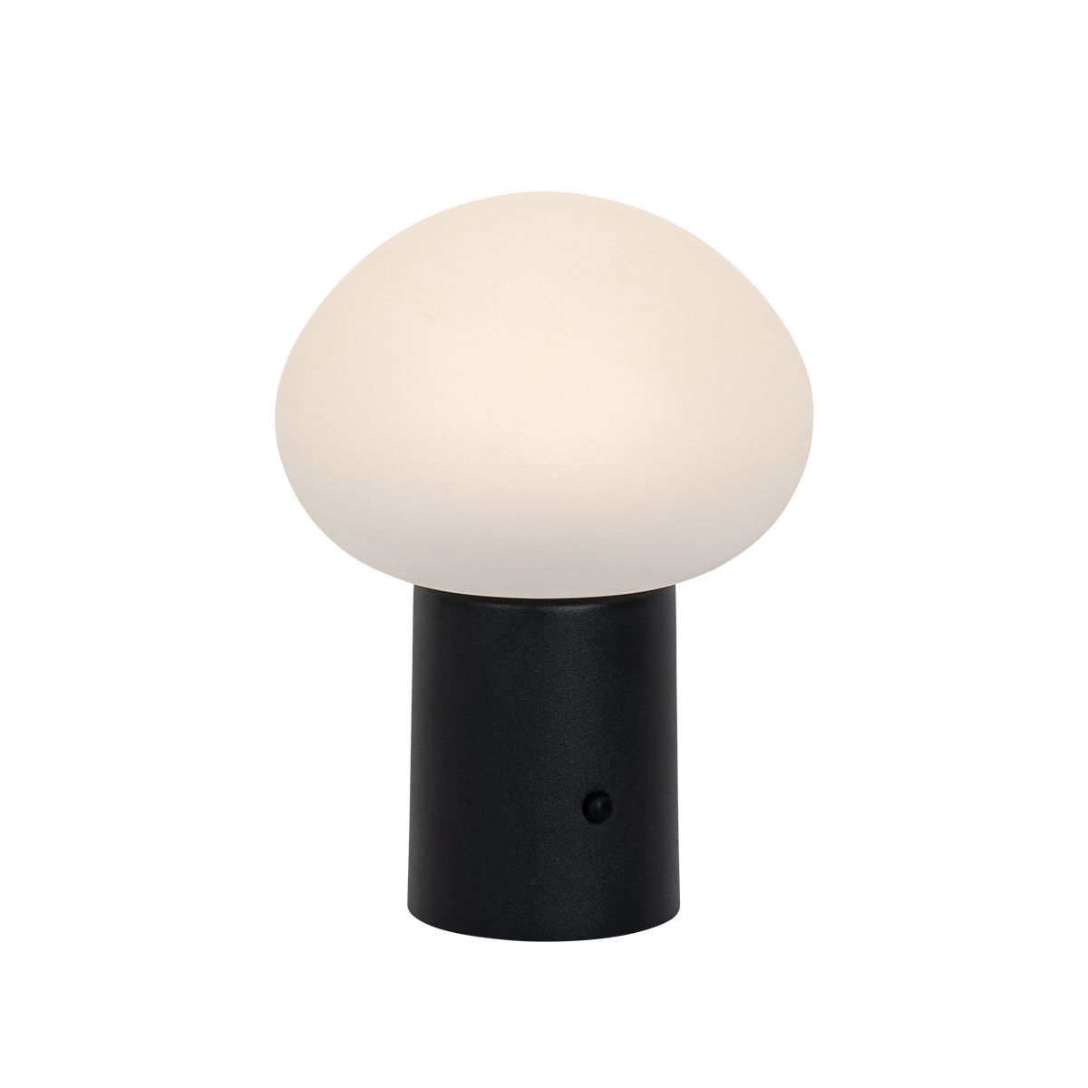 Tafellamp mushroom zwart incl. LED oplaadbaar - Louise