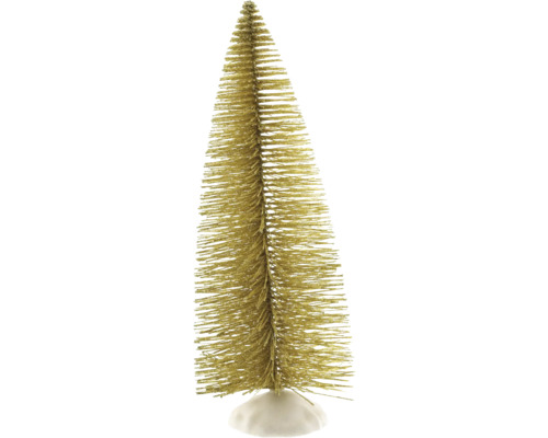 Kerstboomversiering met kunststof voet, 20 cm, goud