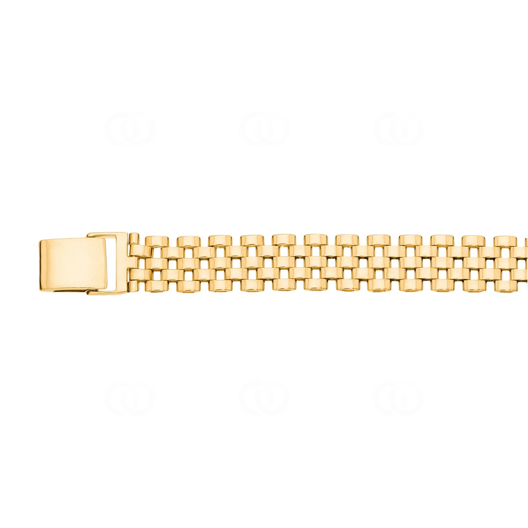 9.1mm Gliederarmband 750/18 K Gelbgold halbmassiv