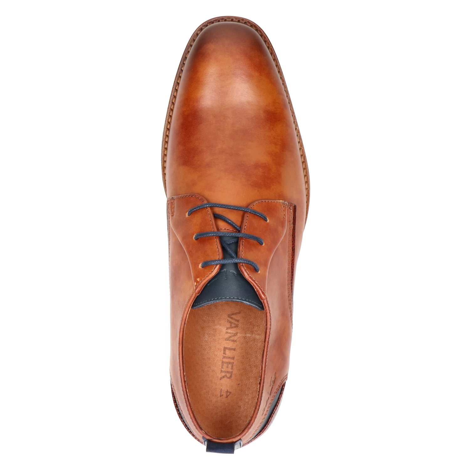 Van Lier heren veterschoen Van Lier Cognac