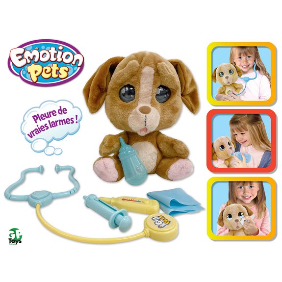 Emotion Pets – Set Vétérinaire - Peluche Chiot qui pleure + Accessoires
