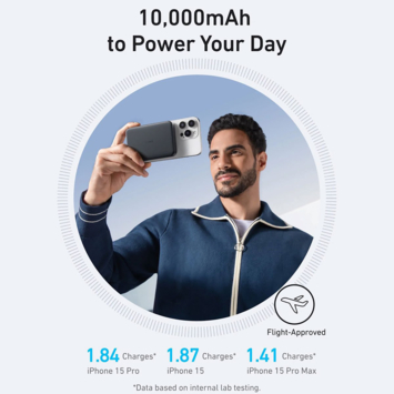 Anker MagGo Slim powerbank snelladen 10.000 mAh zwart