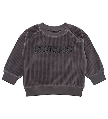 Petit by Sofie Schnoor Sweatshirt - Velours - Dark Grey Melange