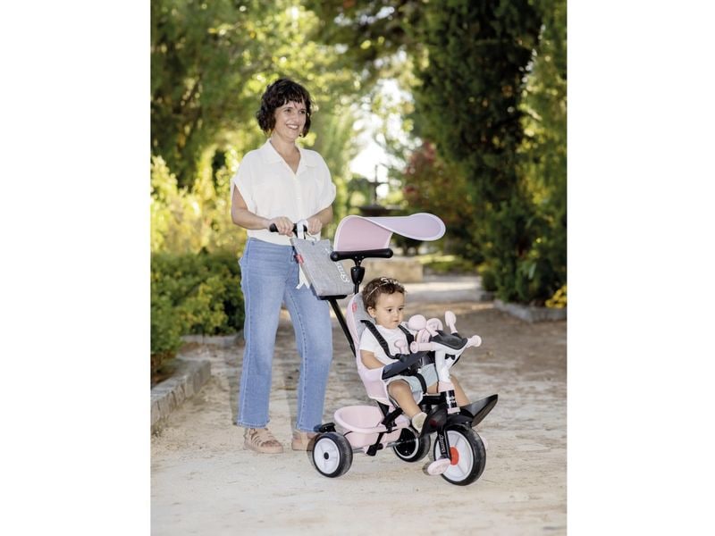 Smoby Dreirad Baby Driver Rosa 3-in-1 Dreirad mit Sicherheitsfunktionen