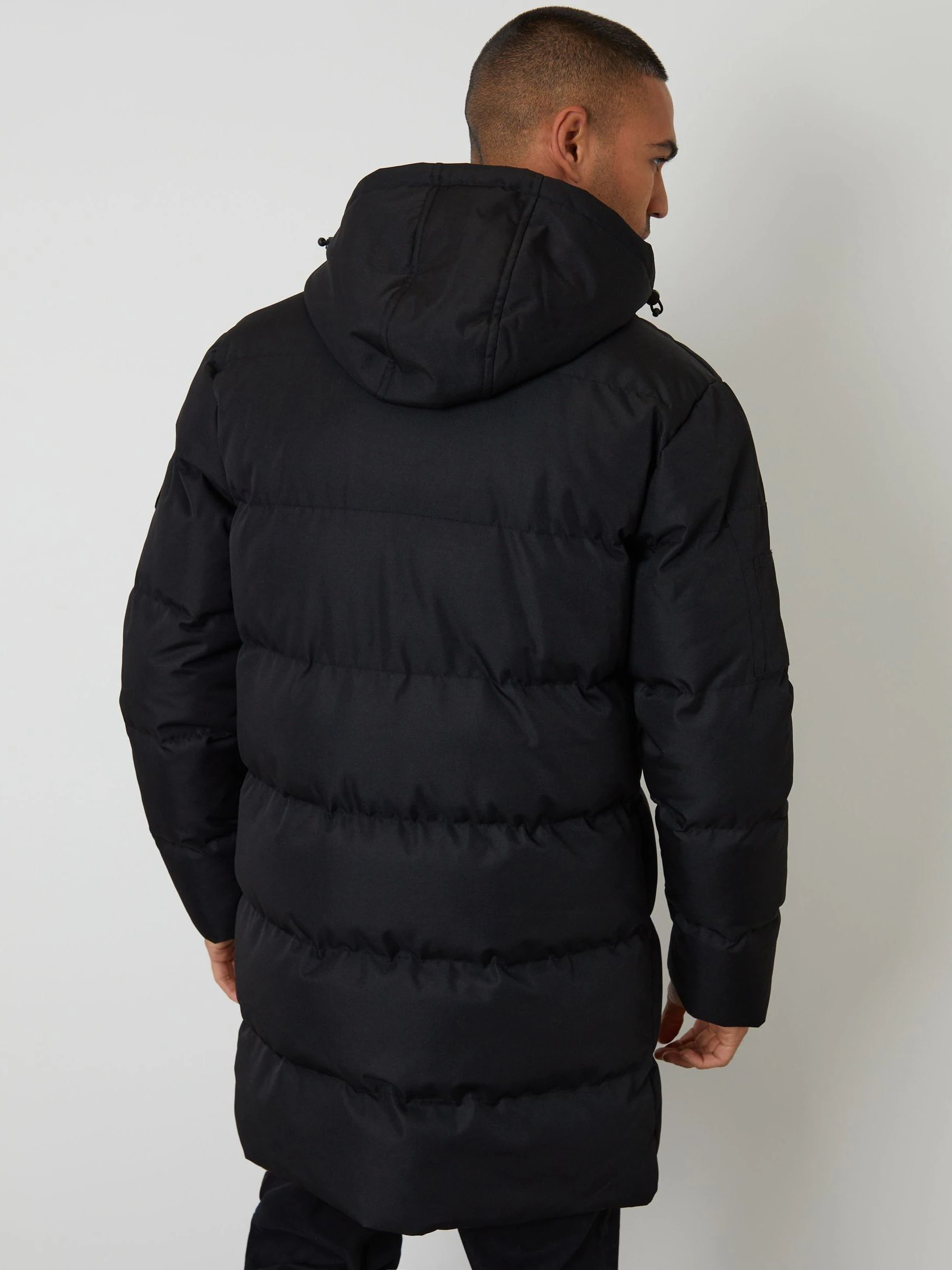 Threadbare Showerproof Longline Hooded Puffer Coat