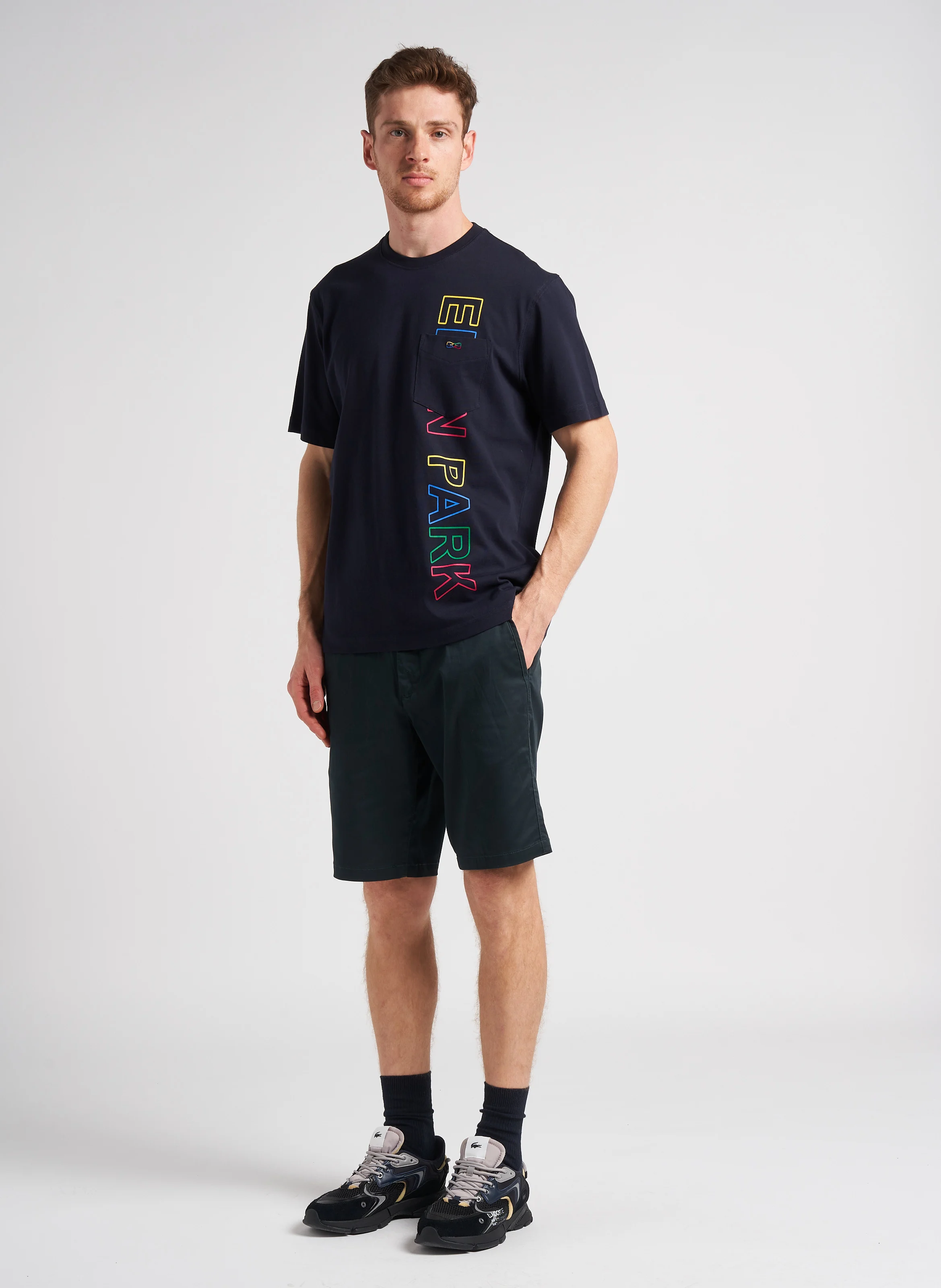 Short en coton mélangé| Gris