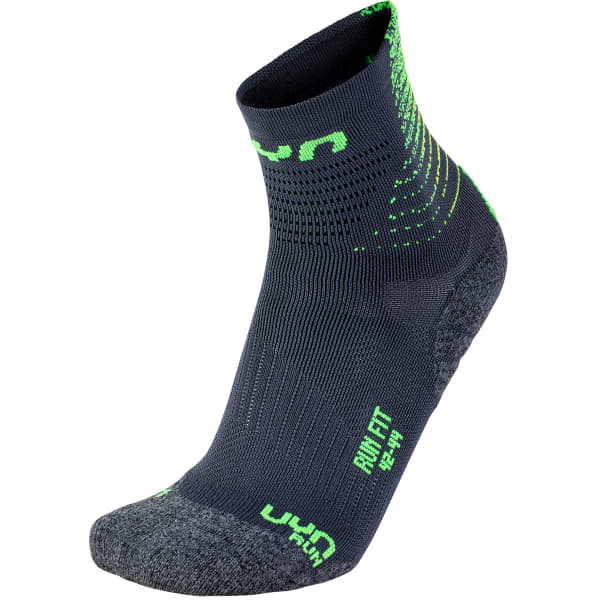 Chaussette running UYN MAN RUN FIT ANTHRACITE/GREEN LIME