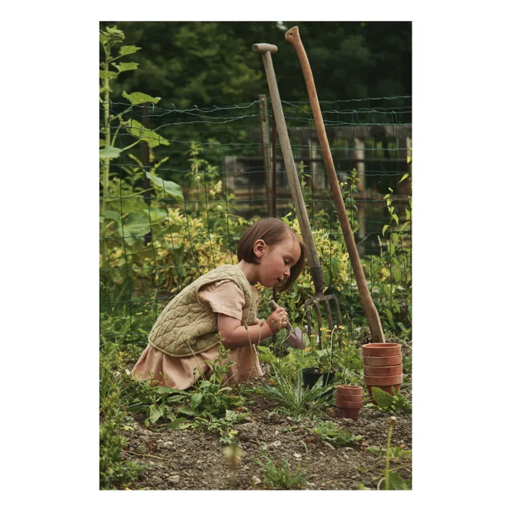 Poudre Organic Veste Avoine Matelassée | Vert kaki