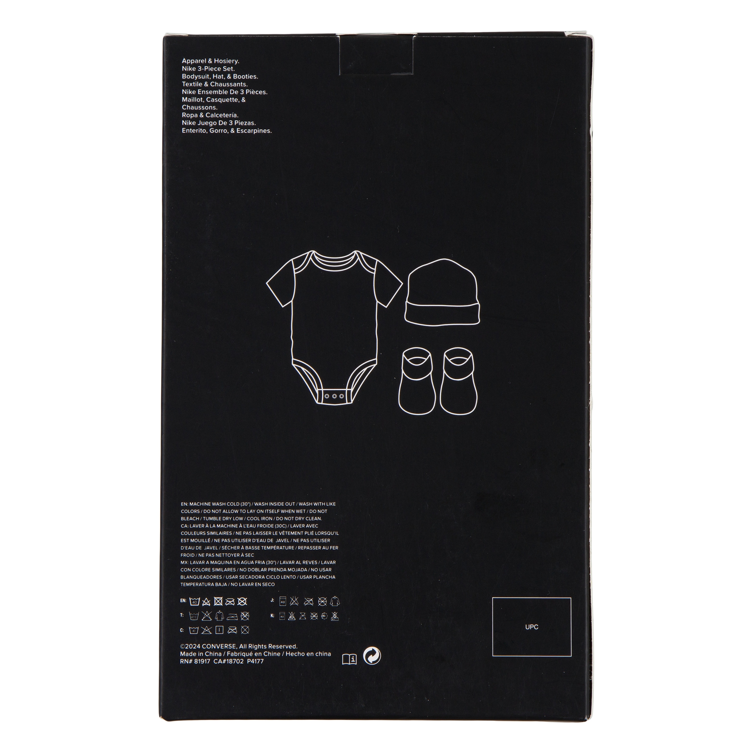 Converse Erstausstattungspaket »CLASSIC CTP INFANT HAT BODYSUIT BOO«, 3 Stk.