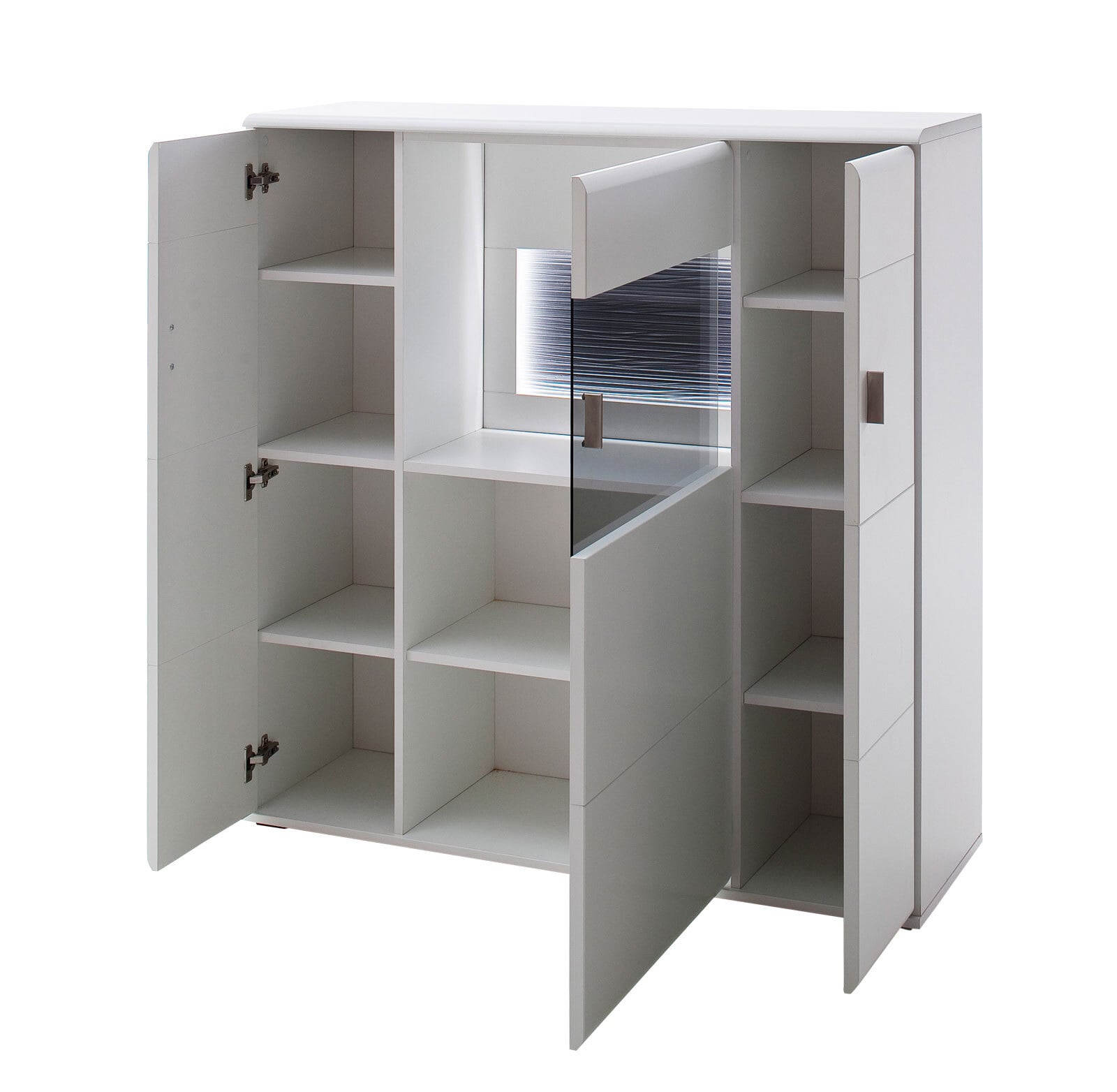 Highboard AMORA 120 cm NB weiß /anthrazit 3D