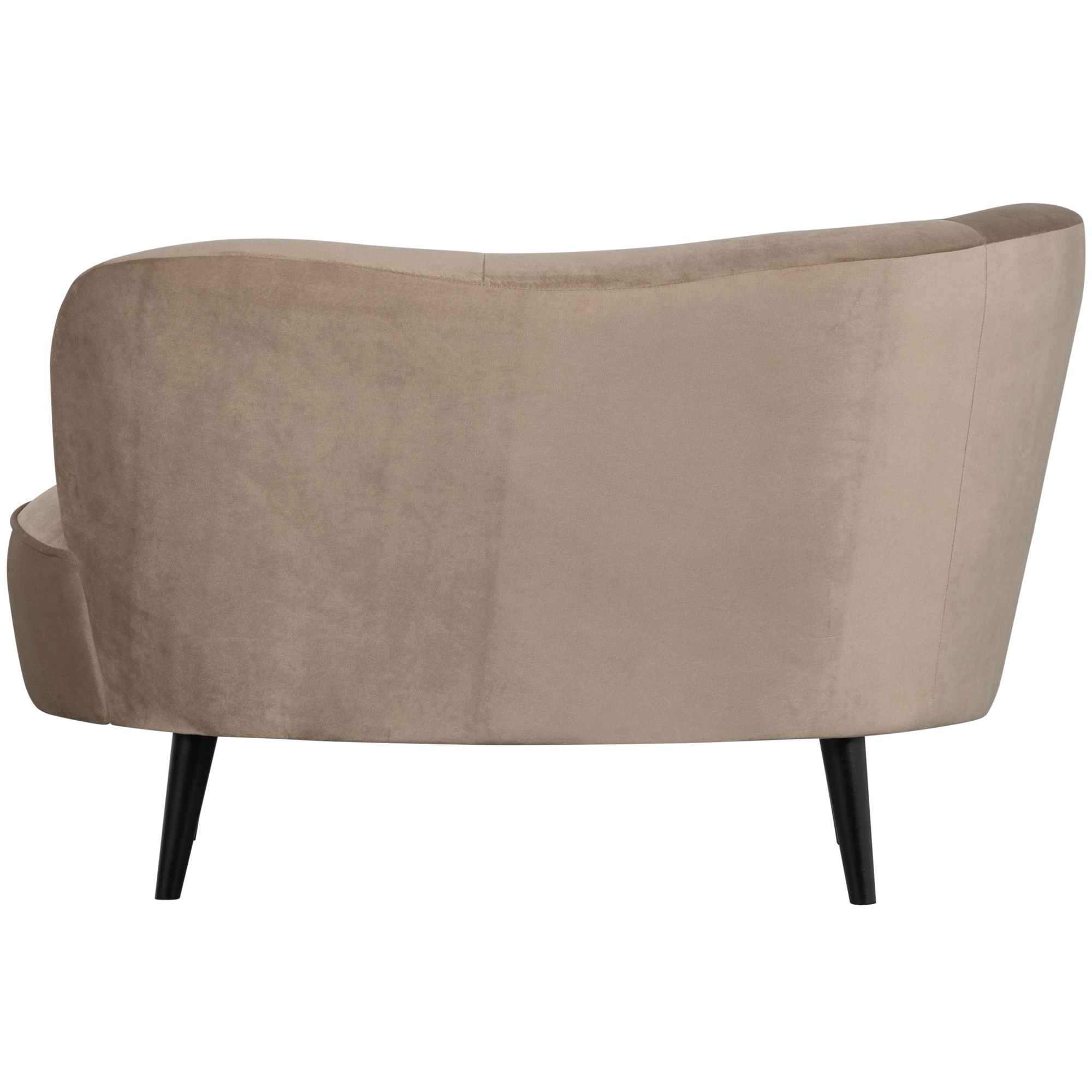 Lounge fauteuil Sara Sara Lounge Fauteuil Links - Fluweel - Khaki