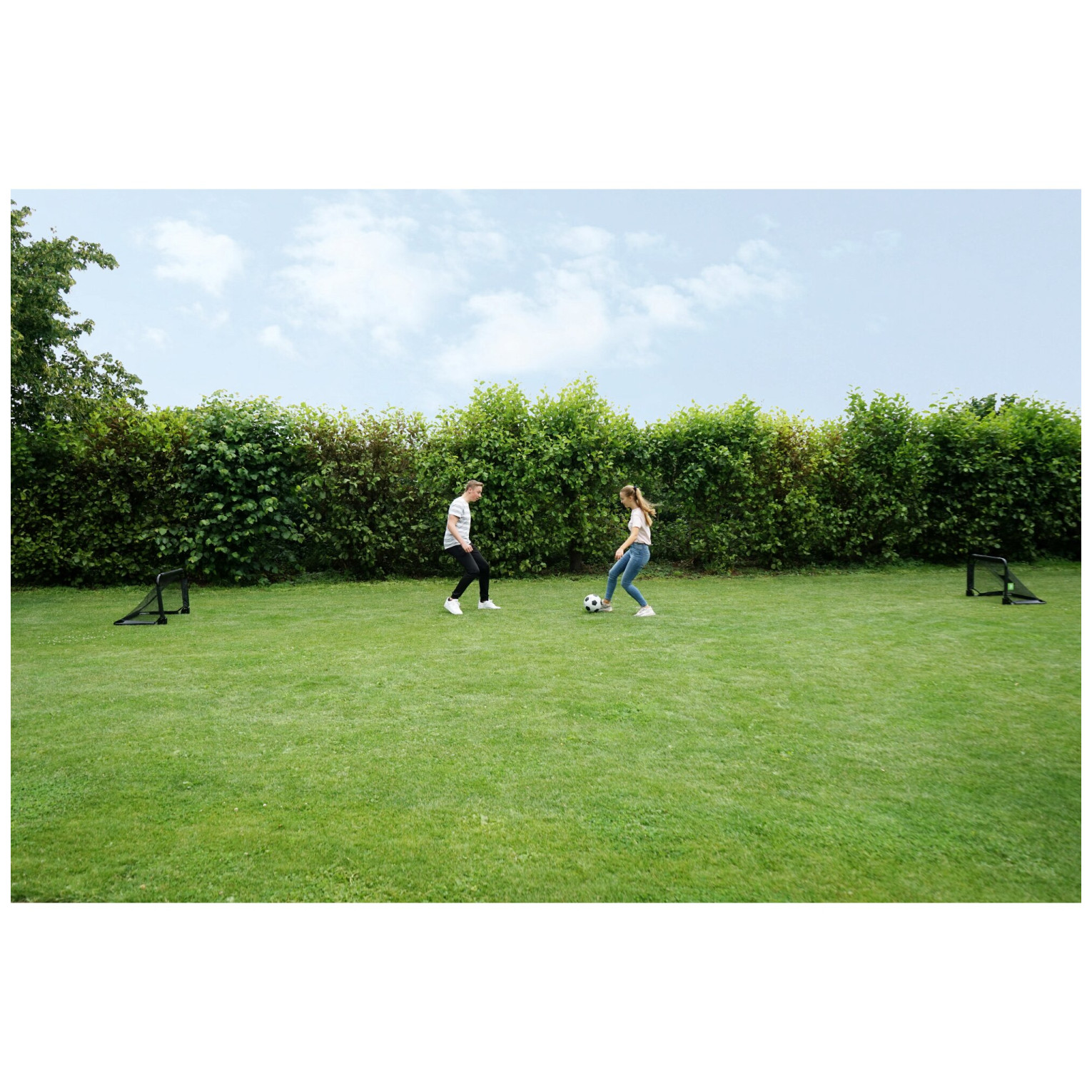 EXIT Pico stalen voetbaldoel 90x60cm (set van 2) - zwart
