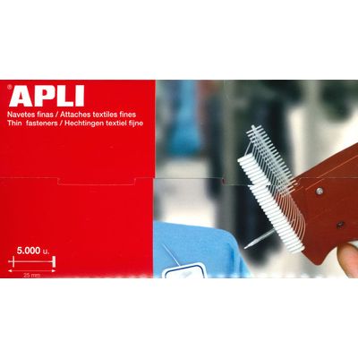 Apli Agipa - 5000 attaches fines 25 mm - pour pistolet d'étiquetage textile