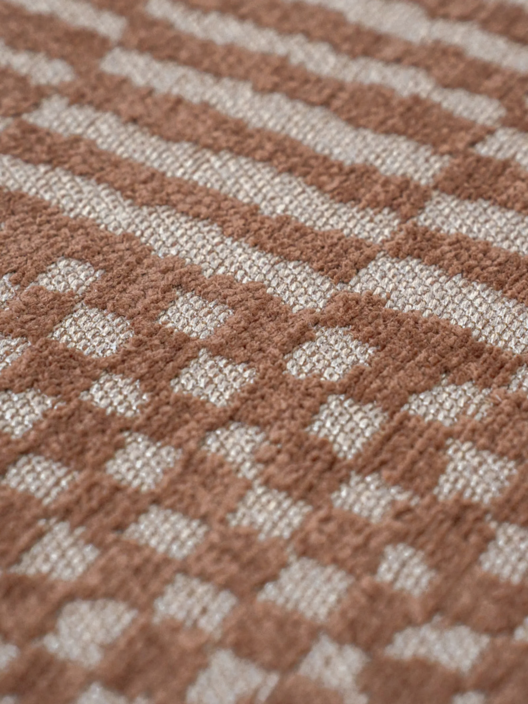 Wasbaar jacquard in- & outdoor vloerkleed Berber