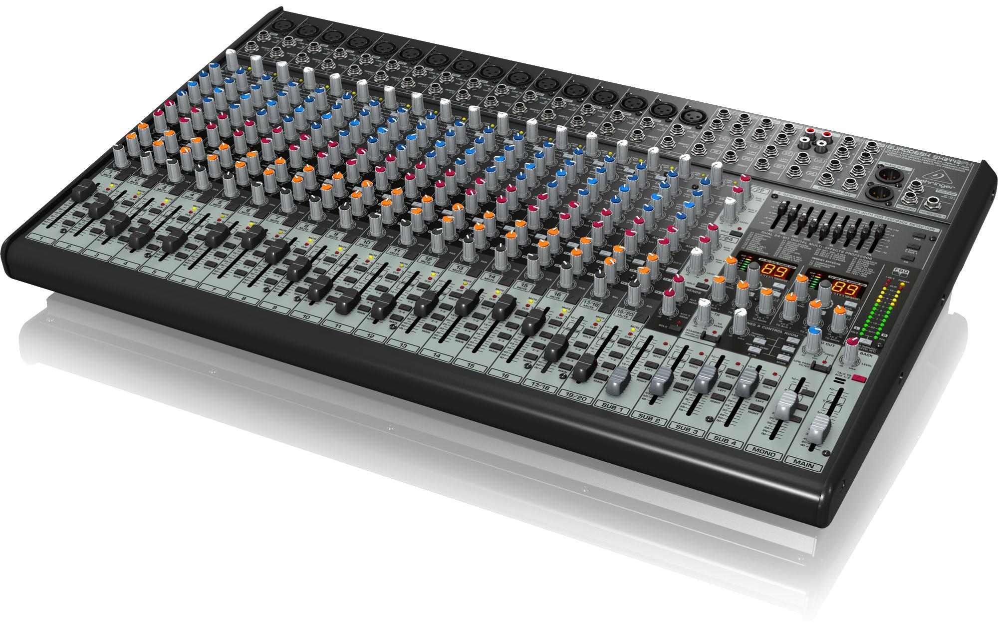 Mischpult Eurodesk SX2442FX<br>Mischpult mit Rückkopplungs-Erkennungssystem
