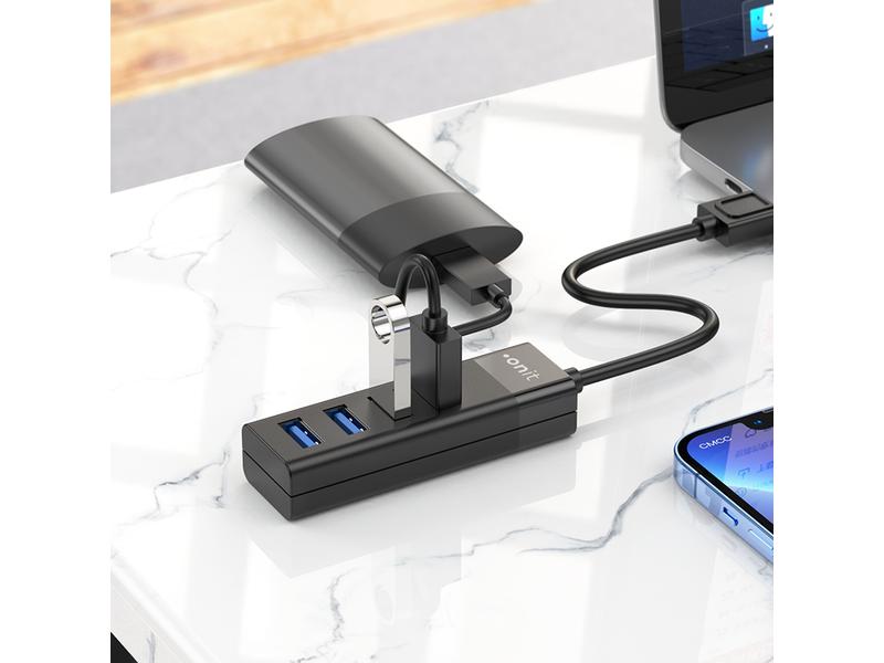 onit USB-A-Hub 4A Leichter und kompakter Hub mit 4 USB-A-Ports