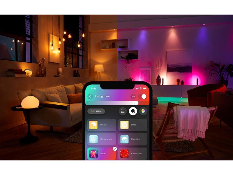 Philips Hue Bridge weiss Brücke zwischen der App und den Lampen