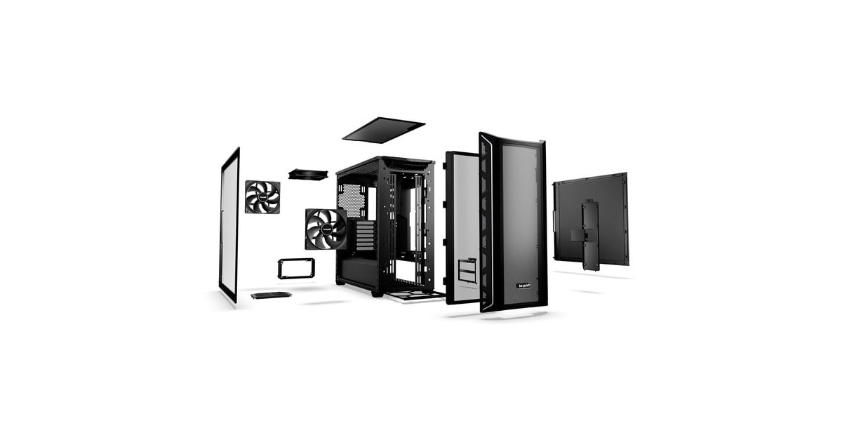 be quiet!SHADOW BASE 800 DX midi tower behuizing  (Zwart | 2x USB-A | 1x USB-C | RGB | Tempered Glass)