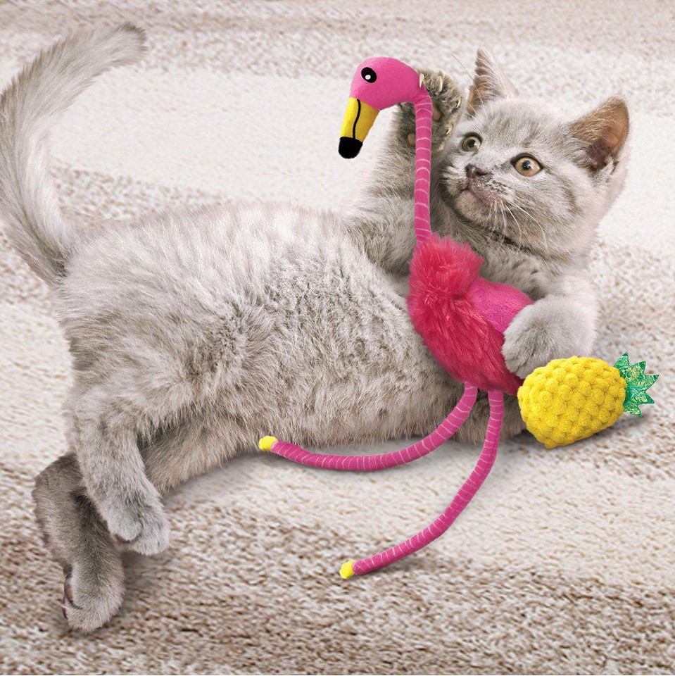 Kong - Tropics Flamingo 2-Pack med catnip