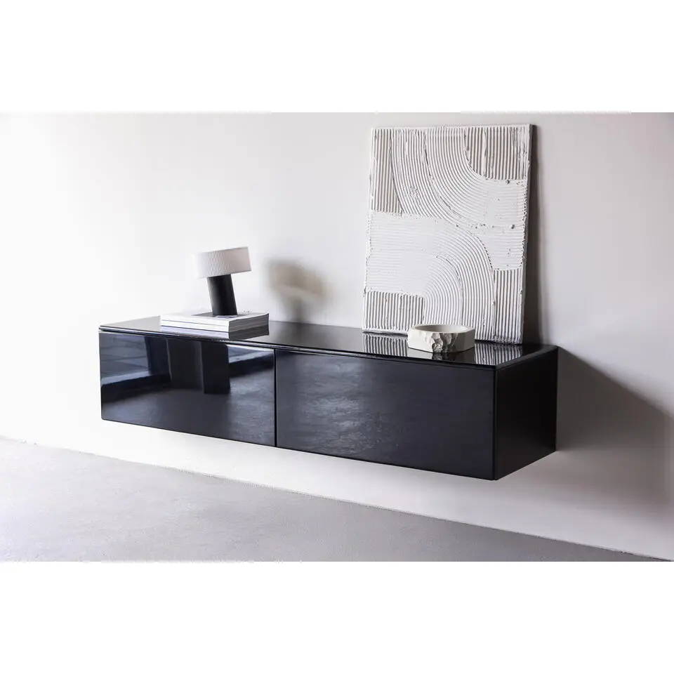 Tv-meubel Zwart MDF - 160x45x35cm - Fristad
