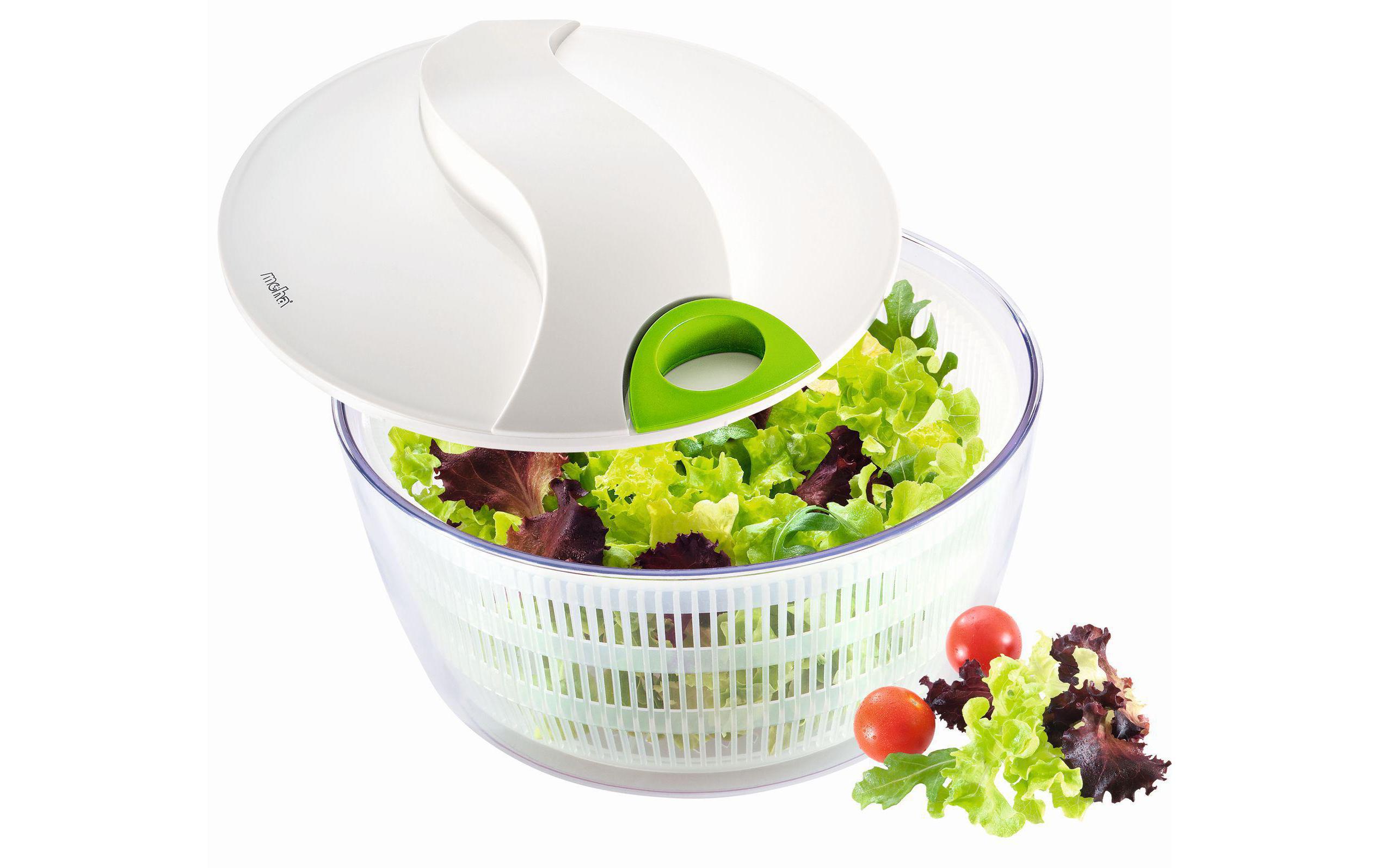 Salatschleuder Turby 24 cm, Transparent/WeissSalatschleuder