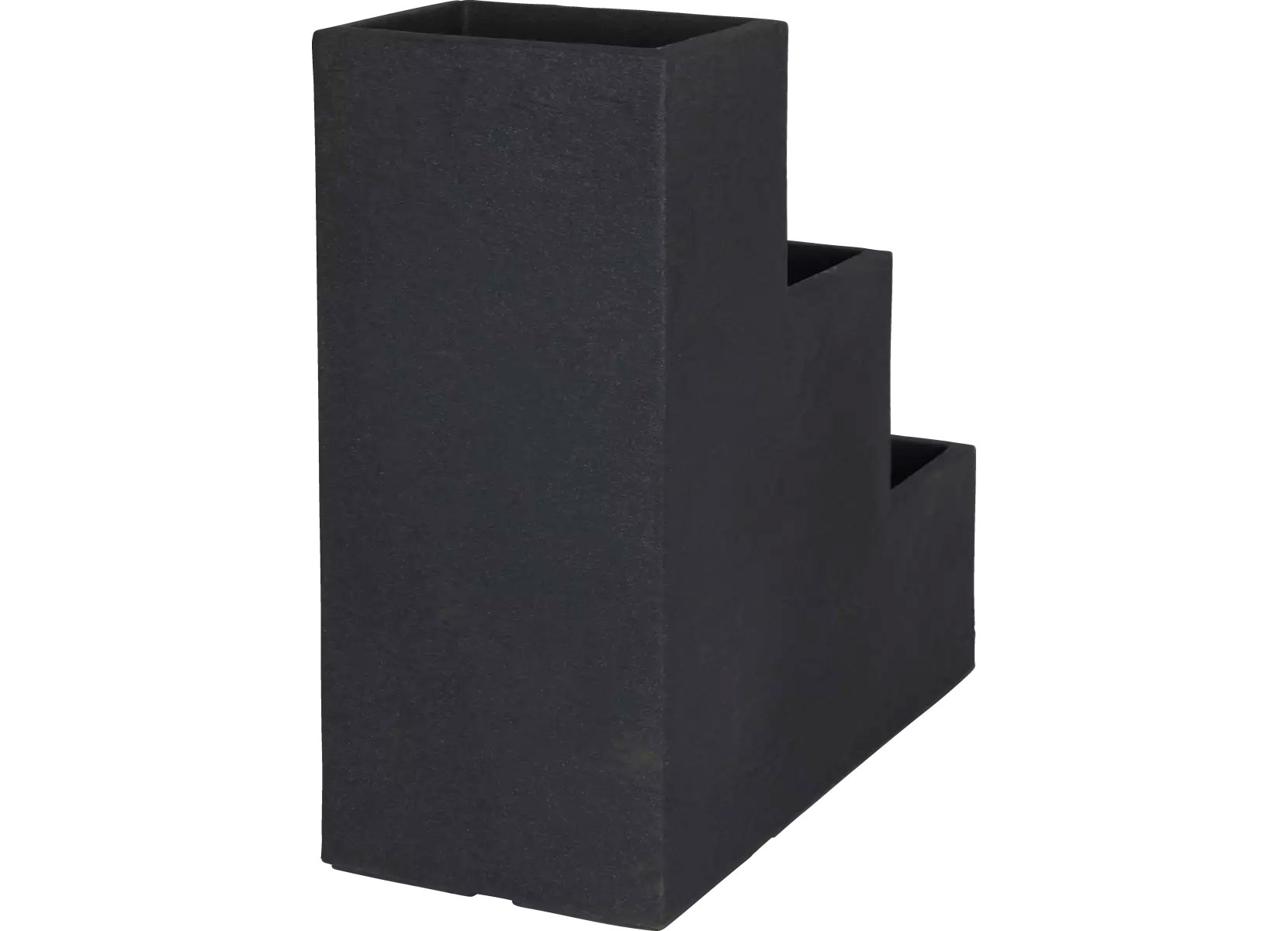 Kubus Treppentopf 59x27cm Anthrazit