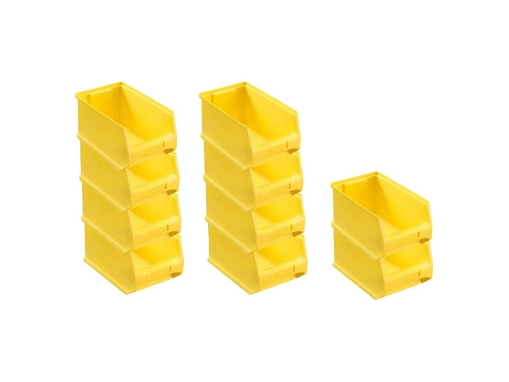 PROREGAL Value Pack 10 x Gele Opbergdoos 3,0 HxBxD 12,5 x 14,5 x 23,5 cm 2,8 Liter Opbergdoos