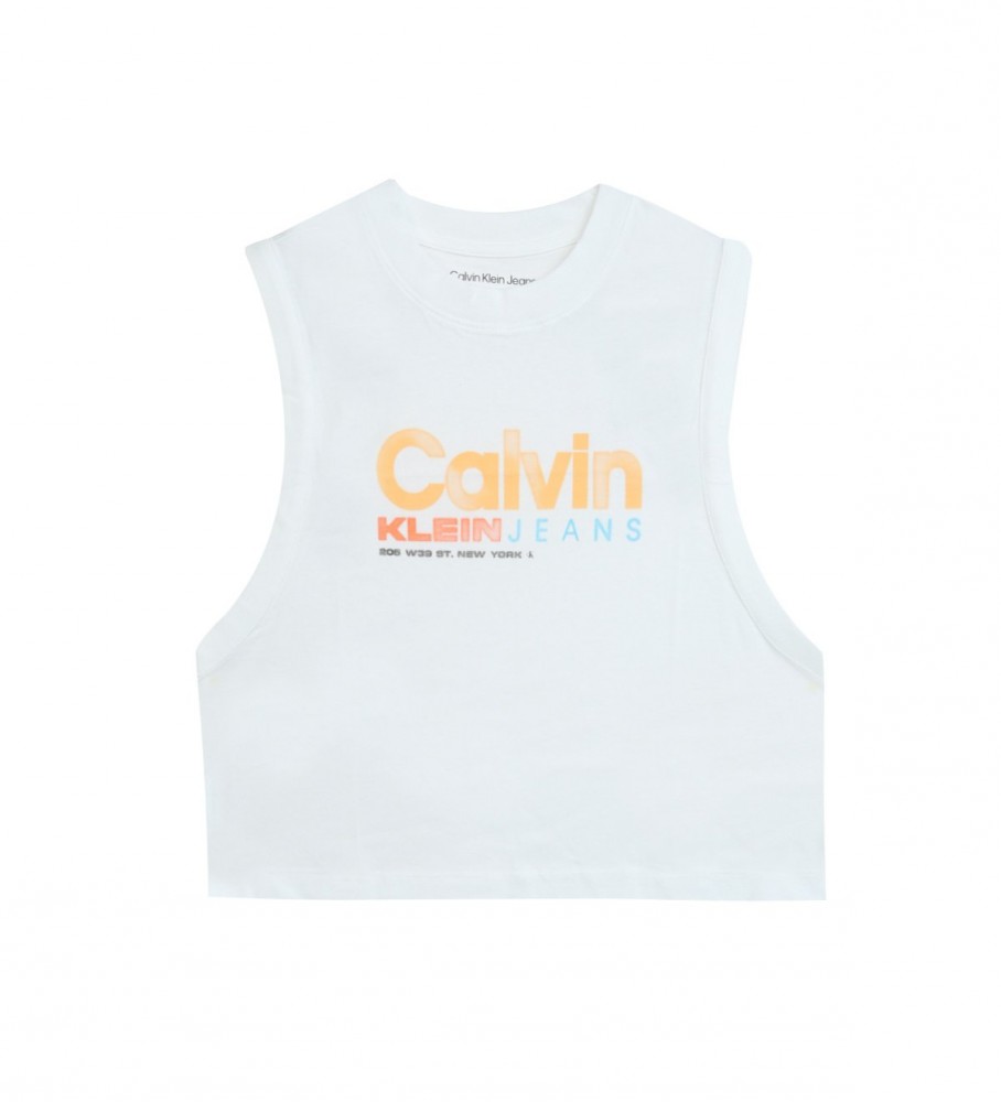 Calvin Klein Jeans Camiseta Gradient Shift branca
