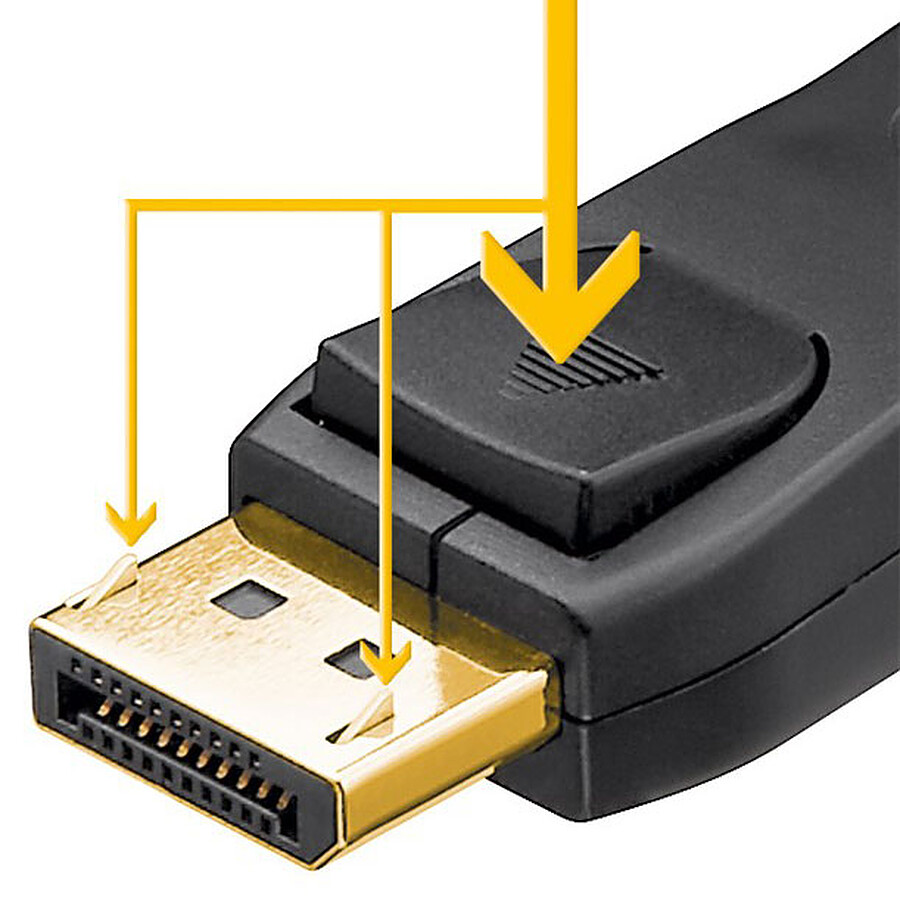 Goobay Câble DisplayPort 2.1 - 54 Gbit/s - 8K - 1 m