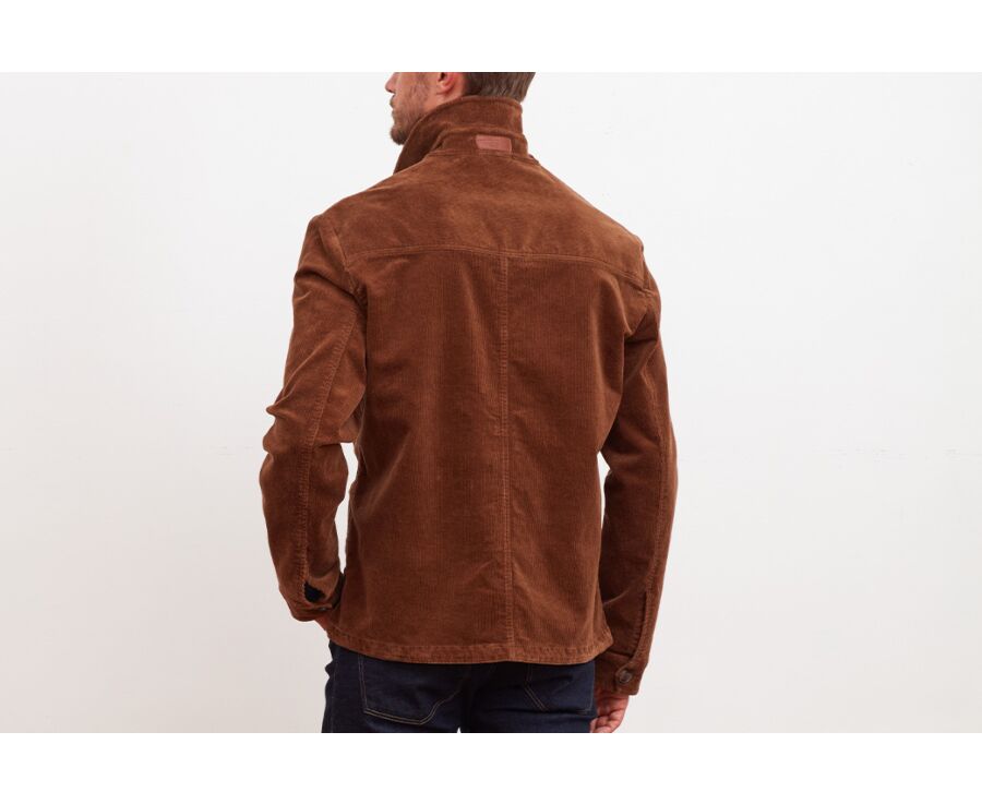 Veste velours homme Camel foncé - FIDÉLIEN
